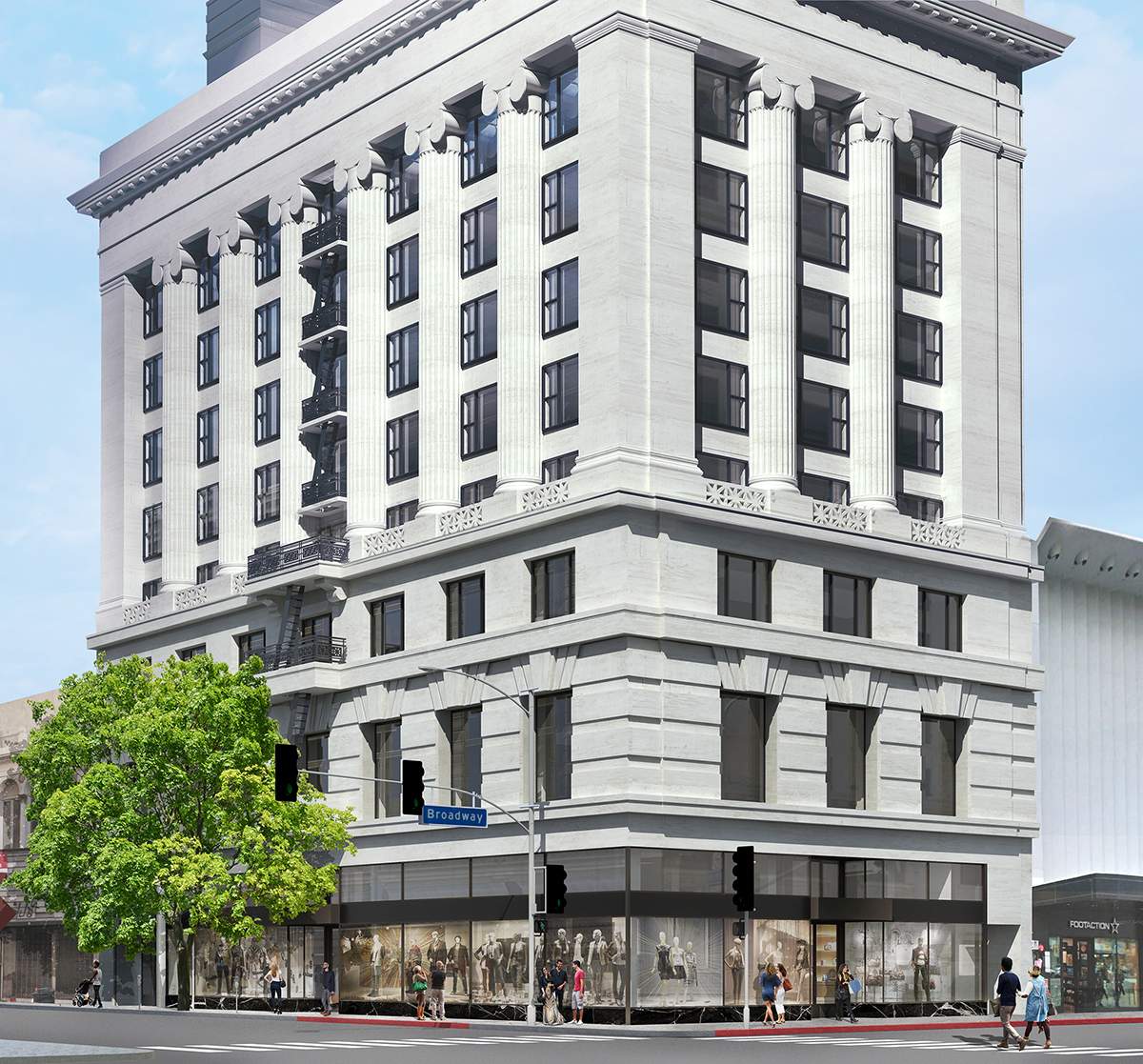 UrbanizeLA's tweet photo. The Curtain Lifts at Restored Merritt Building in DTLA https://t.co/q6VNyAC341 https://t.co/p8CPoo49Se