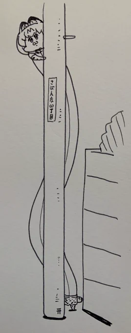 電柱に登って・・・なかったみんみ 