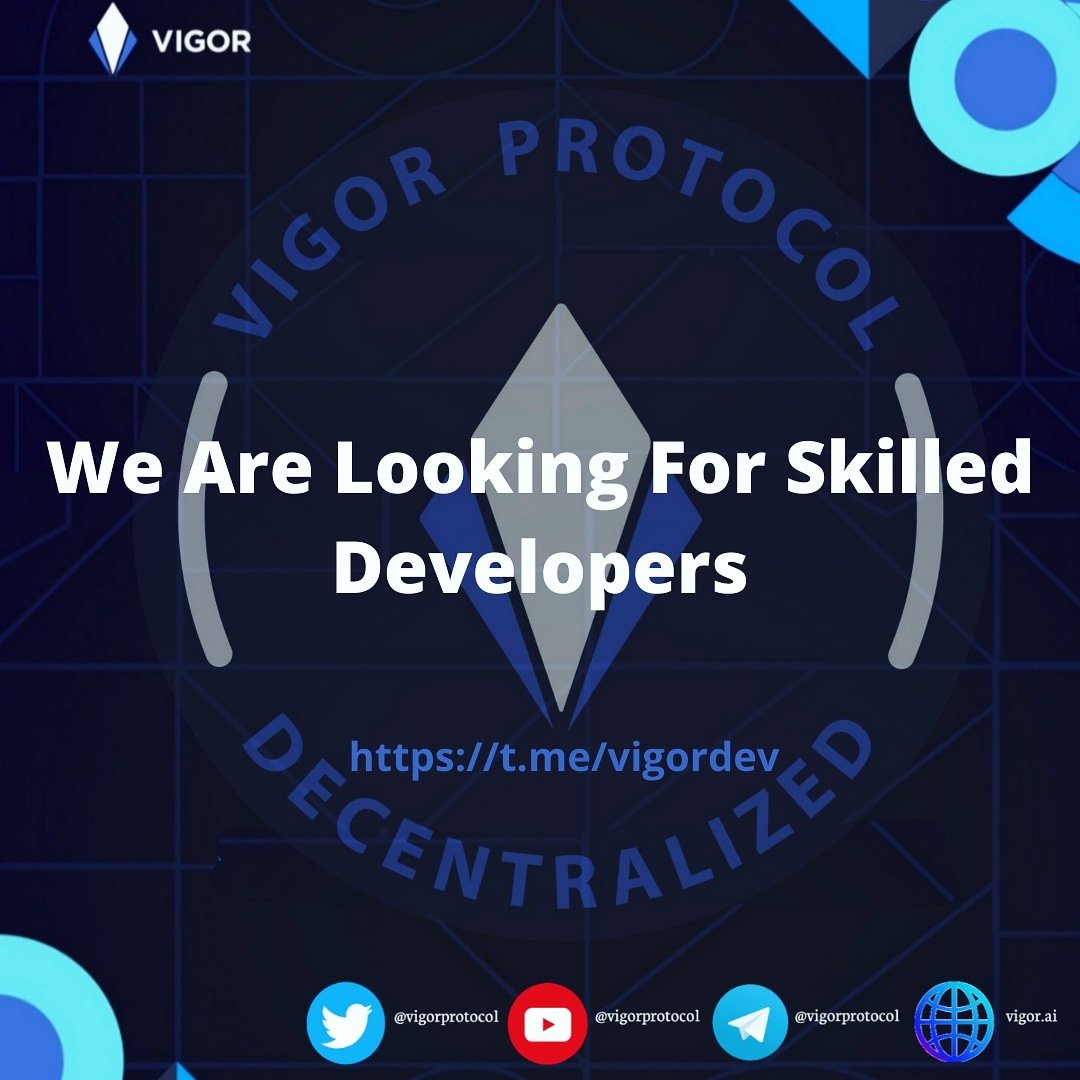 oxyjhem00's tweet photo. @vigorprotocol is looking for developers who wishes to join the DAC, please send them over to https://t.co/iWrLjA1jC3 and have them join the team.

The community started with 2 people with a dream and vision. https://t.co/E0oZxKnYNP