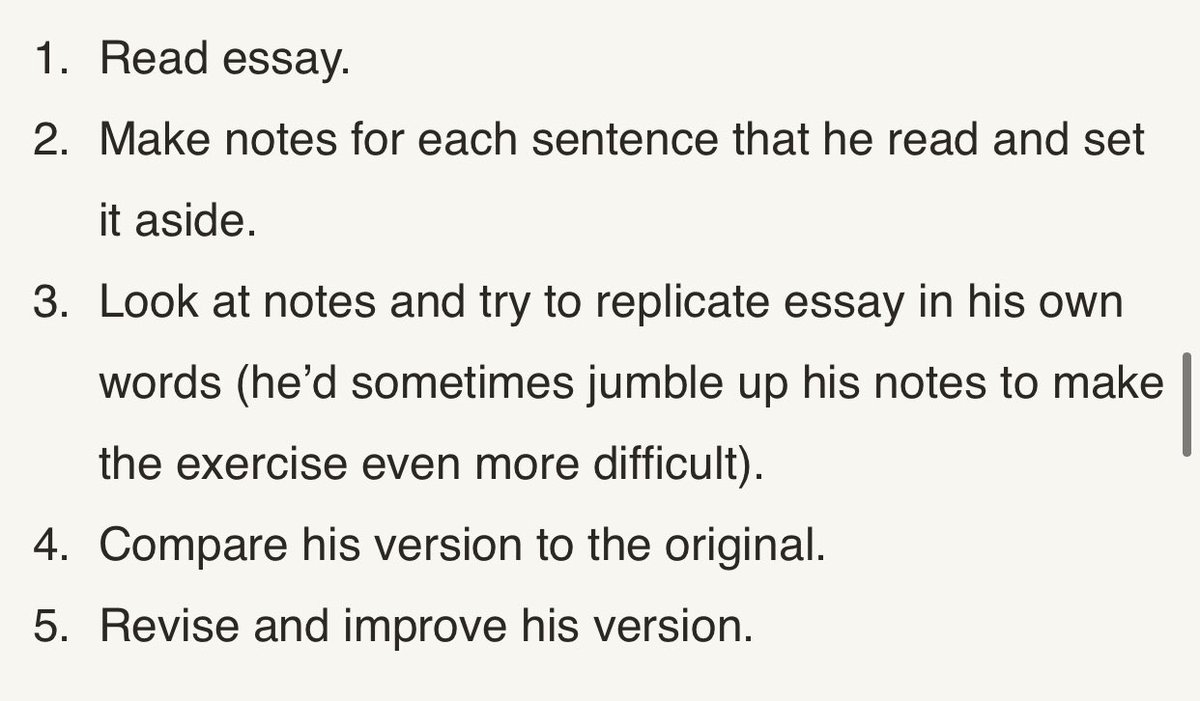 Some examples:Jack London copied Rudyard Kipling’s work word by word.R. Stevenson studied the works of great writers and tried to memorize entire passages.H. Thompson copied The Great Gatsby and A Farewell to Arms page by page. Ben Franklin came up with his own approach: