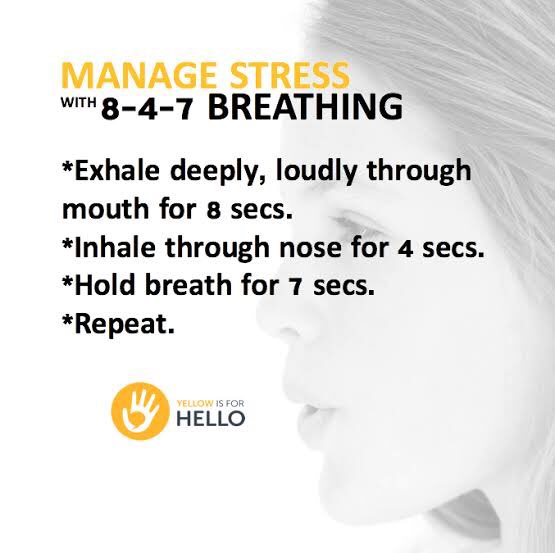 Regulate breathing:Do this by asking the person to take slow, deep breaths. You can also guide them through simple breathing exercises like the following:
