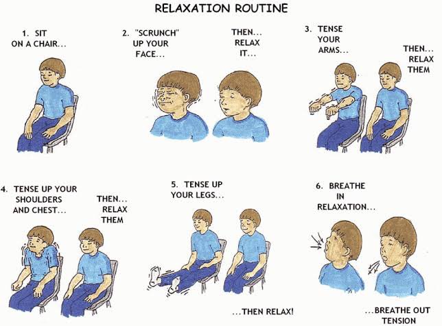 Use muscle relaxation techniques:Much like deep breathing, muscle relaxation techniques can help stop your panic attack. You can do the following: