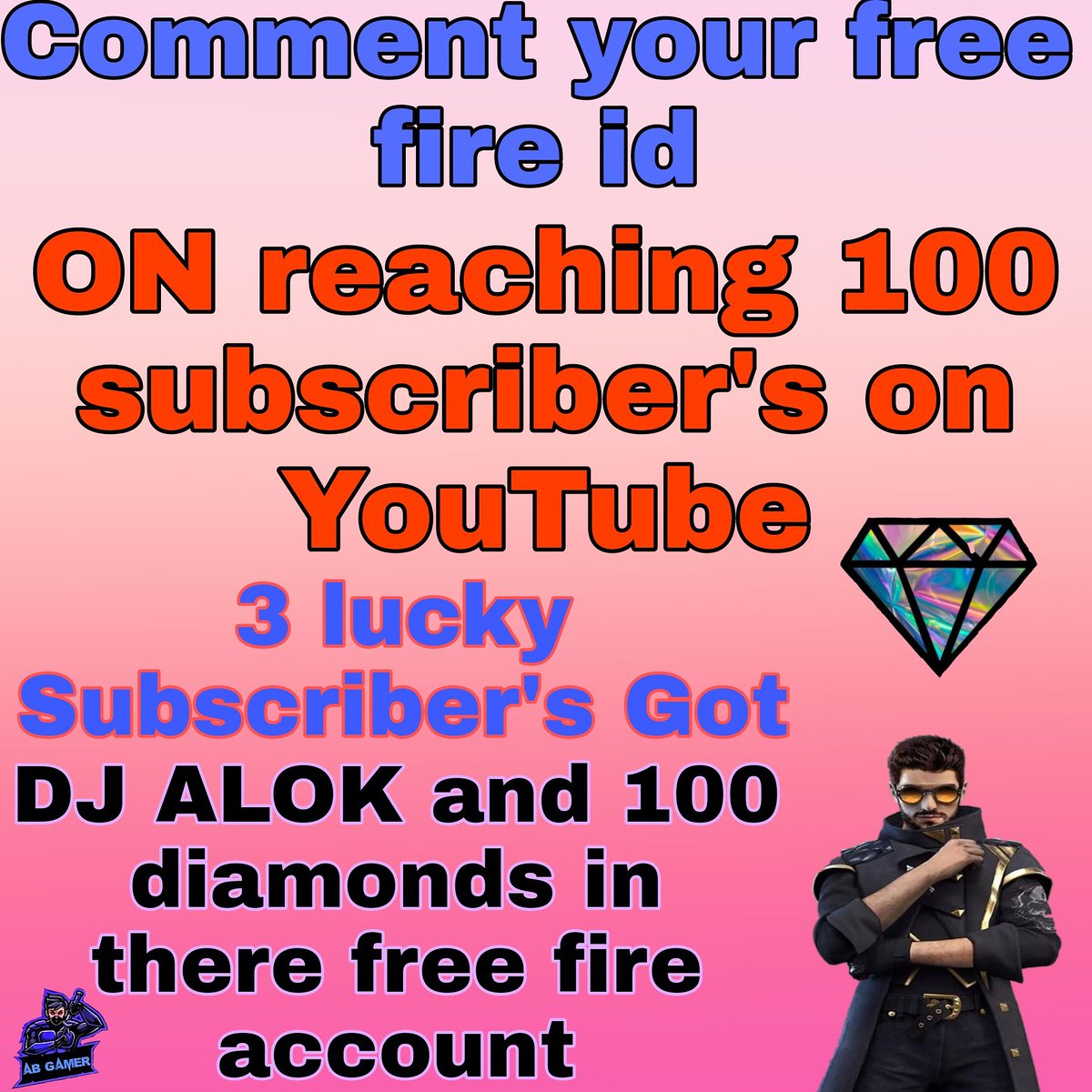 ABGamerFamily1's tweet photo. How to participate
Click on the link 
Subscribe our channel
Like and share 
Don't forget to comment your free fire id in comment box

https://t.co/oZfjWXaY2p https://t.co/VTGJeerdKF