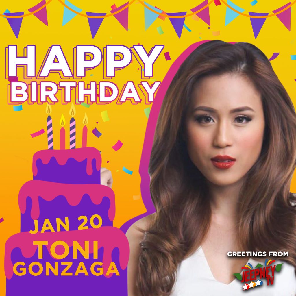 Happy birthday Toni Gonzaga   Greetings from Jeepney TV 