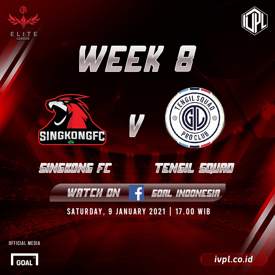GOAL_ID's tweet photo. Pekan ke-8 IVPL Elite League akan menghadirkan laga antara Singkong FC dan Tengil Squad. Siapa yang akan menang?

Ikuti jalannya pertandingan hanya melalui laman Facebook Goal Indonesia, Sabtu (9/1) pukul 17.00 WIB!

#GoalIVPL @IVPL_ID https://t.co/mw0cM9m4Nc