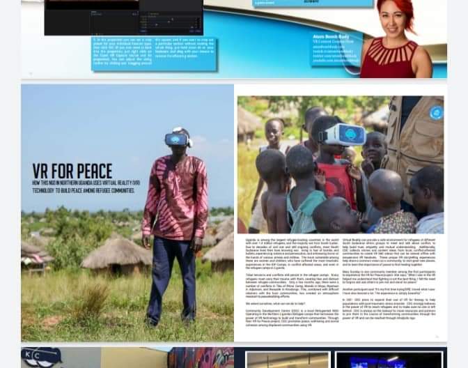 GoCDC's tweet photo. We're happy our #VR4Peace Project is published in the #2 issue of the @vrtrendmagazine (Page 15). VR Trend is a bi-monthly VR oriented magazine. Issue 2 digital is now live at their Patreon & physical magazines also are available... Thank you Friends at VR Trend! #goCDC https://t.co/q6AEbhJlBx