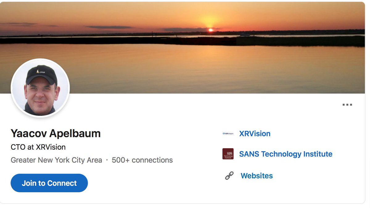 on LinkedIn and Crunchbase, XRVision lists two employees: it's CEO and it's CTO. the CTO of the company is a guy by the name of Yaacov Apelbaum...  https://www.linkedin.com/in/yapelbaum&nbsp;