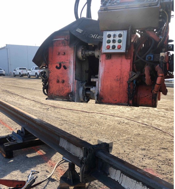 FairwayGS's tweet photo. 📷: Crews work on welding the tracks together in preparation for the laying of the rail #CityofIndustry #RowlandHeights https://t.co/hTWmCzlnKA