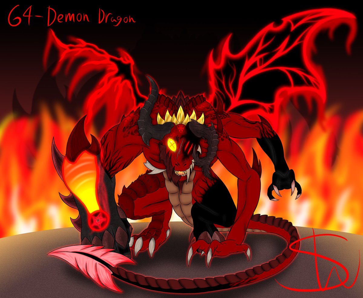 ScorchingShadow's tweet photo. #km100dragons #Demon #Dragon

Name: Diacuos
(A tale of two Ends in one.
#Chaos
Crashing into the pits of the Scorched world the #GreatRedDragon bled all across the ground.
Mere moment's &amp; the #beasts wounds had healed all except the #scar left by the blinding Blue https://t.co/mfyAcO4oRH