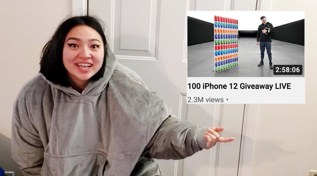SeniorJeffWong's tweet photo. My sister's reaction video to receiving the news on Christmas day! Thank you so much @LewLater @willduwilldu @UnboxTherapy !! Hope you enjoy 😊 https://t.co/8Q9wnUu4hn https://t.co/r3u3ii7BAr
