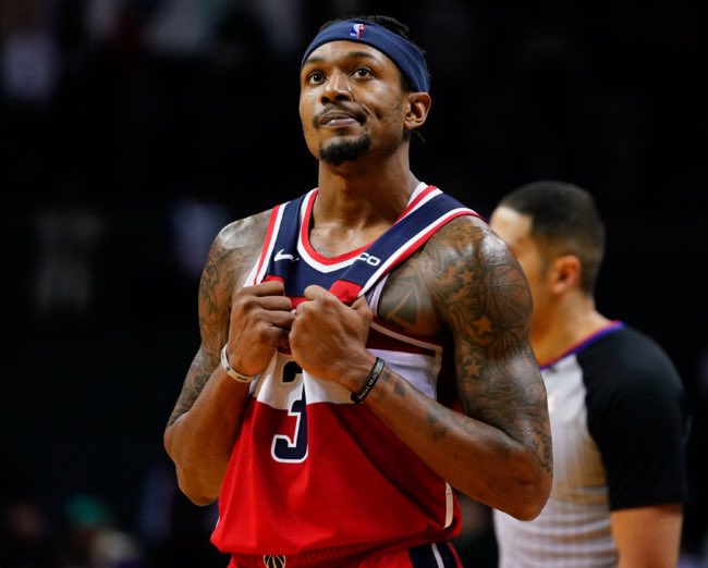 TheHoopCentral's tweet photo. Bradley Beal has a career-high 57 Points at the end of the 3rd Quarter, and Washington are down 10. 🤯

Free this man. https://t.co/YvJg3rVH2R