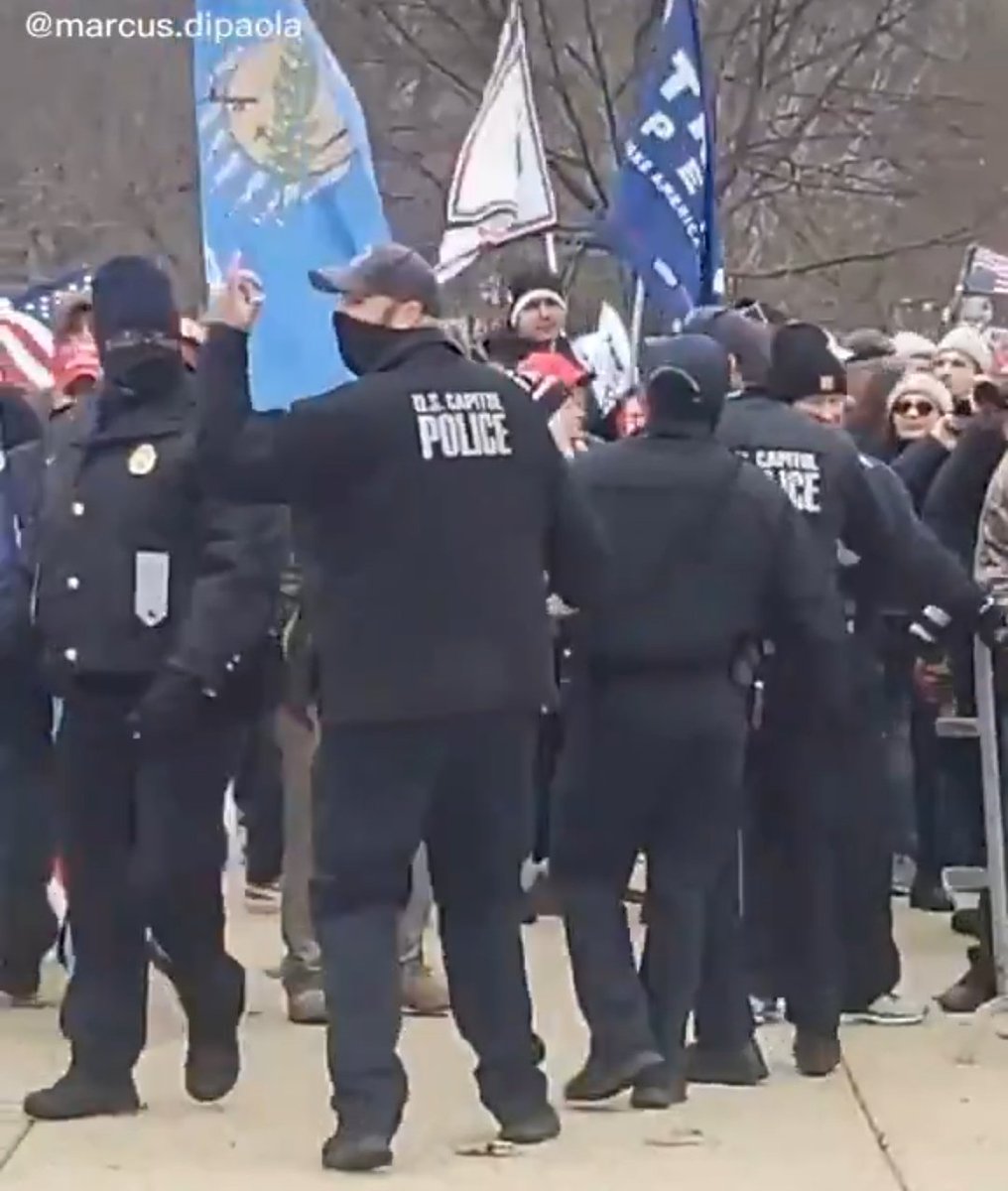 Due colori due misure
A sinistra, la polizia americana durante le proteste dei #BLM
A destra, la polizia americana mentre 
fa passare i suprematisti a Washington.
#TrumpIsACriminal 
#CapitolHill 
#WhiteSilenceIsViolence
#usaprotest