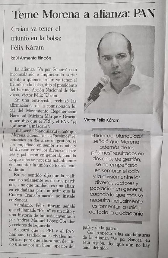 VictorFelixK's tweet photo. Andan muy inquietos quienes ya se sentían ganadores. #VaPorMexico #VaPorSonora #VaPorNavojoa https://t.co/Qu9CtmTSow