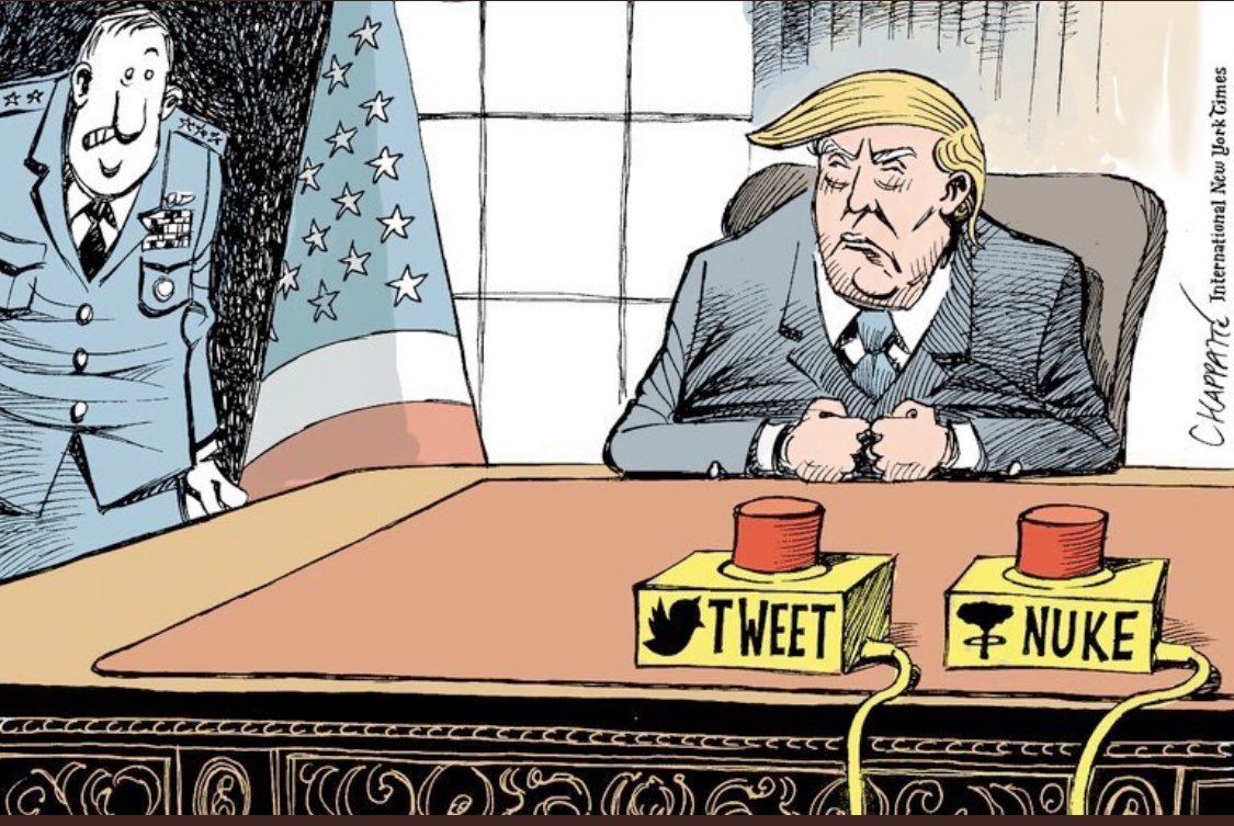 We can’t just take his tweets away. We also have to take the nukes away. #25thAmendment #25AmendmentNow