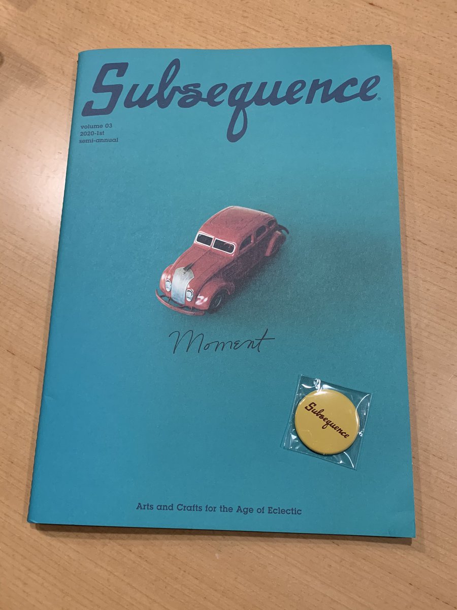 hiroyoshi_yasui's tweet image. Subsequenceの3号が届きました。
缶バッジもおまけでついてます。
雑誌本体もですが、
封筒のデザインと紙のこだわりがいいですね。
#Subsequence