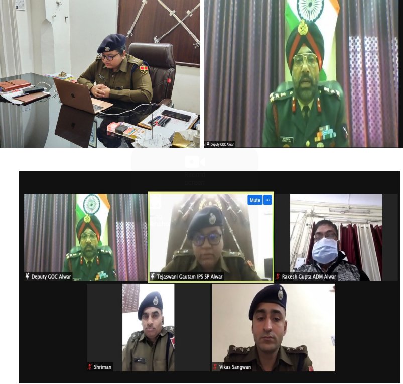 AlwarPolice's tweet photo. स्वर्णिम विजय मशाल के अलवर आगमन एवं 1971 में भारत-पाक युद्ध में भारतीय जीत के 50वे वर्ष के अवसर पर कम्यूनिटी पुलिसिंग अंतर्गत अलवर जिले के समस्त निवासियों के साथ ऑनलाइन शोर्य संवाद सत्र का आयोजन किया गया।
#AlwarPolice #SwarnimVIjayMashaal #SurakshaSamvaad https://t.co/3RHCp7Xbuu