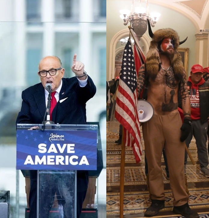 Jadmurdoch's tweet photo. Rudy Giuliani called for a trial by combat and sent forth his champion

#Capitol #CapitolHill #capitollockdown #Trump #Congress #America #RudyGiuliani #TrialByCombat #25thAmendment https://t.co/0IzKahUJVd
