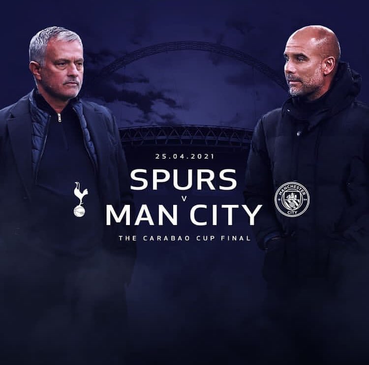 cj7machado's tweet photo. Ya hay finalistas para la #CarabaoCup (Copa d la Liga Inglesa)... 25/04 en #WembleyStadium #Tottenham vs #ManCity. #Mourinho vs #PepGuardiola (24J Mou abajo 10 a 7 +7Empates)!!! #joga #TheSpecialOne #ElFilosofo https://t.co/Exonxj9DO0