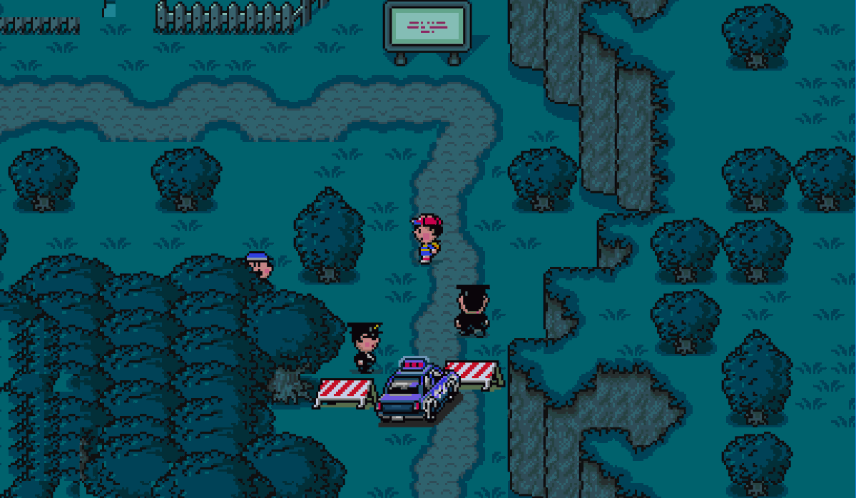 I also made screenshots of SNES games in widescreen format. Here is  Earthbound if it was made to work on modern TVs (16:9 aspect ratio), image size:1200x698