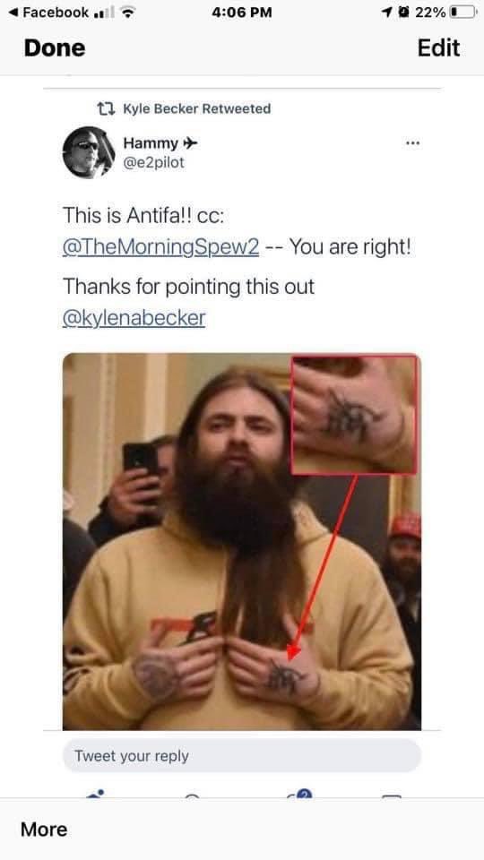 alan_koontz's tweet photo. @megynkelly Explain him as a Trump Supporter!!!  It’s all a Setup to make Trump Voters creating the problems. https://t.co/WWlAdFDpdF
