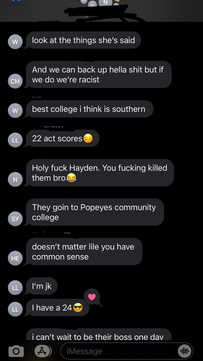 _meganmariiee_'s tweet photo. Ok so i go to Uhigh (the high school of LSU). Today there was an argument between my senior class. This is what the white kids had to say. WHEN I SAY IM HIGHLY OFFENDED .. HIGHLYYY. something needs to be done. https://t.co/j8ujBICLKo