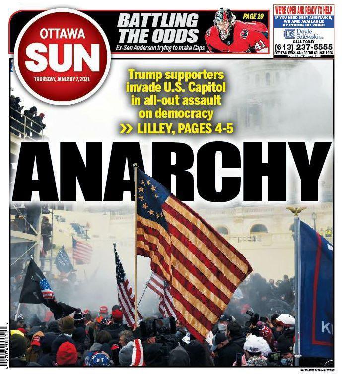 These are the newspapers’ front pages following the insurrection at the U.S. Capitol on Jan. 6, 2021. Please send me the ones that I’m missing. I’ll add more as they become available.6/