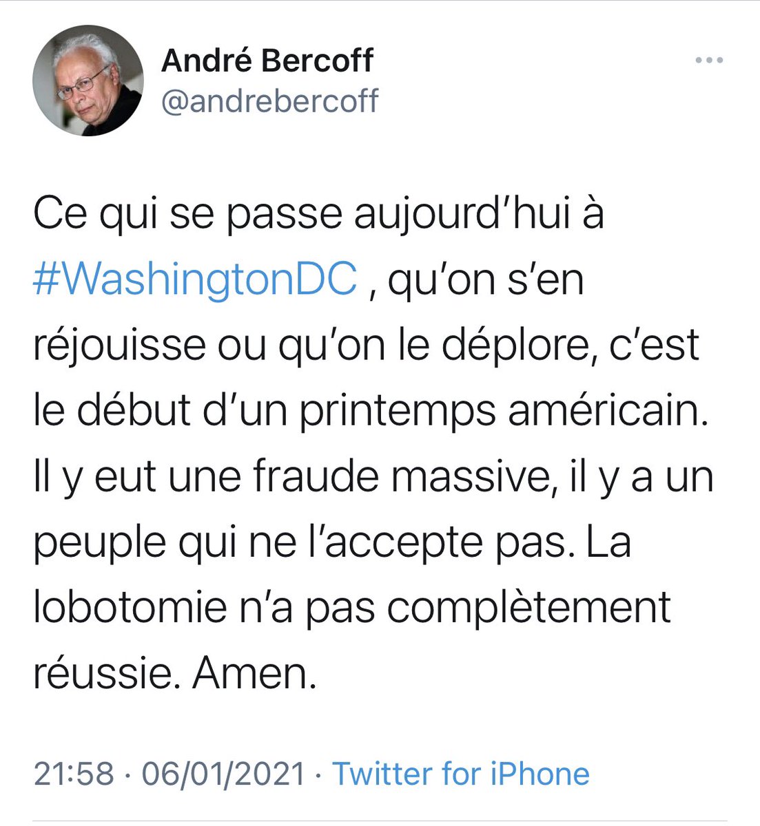 Le Trumpisme n’est pas qu’un mal américain. C’est un mal contemporain. Le commerce de l’outrance, de la désinformation permanente, son venin anti-démocratique, doivent être pris au sérieux. Ce n’est pas un spectacle. Mais une propagande séditieuse.
