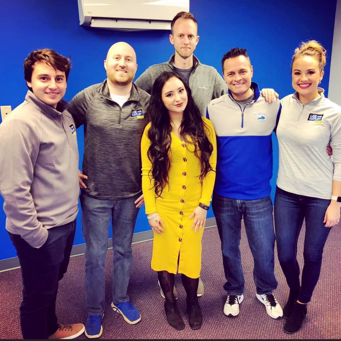 leeandhayley's tweet photo. 1 year ago today our tiny company moved into our office.  We didn’t even have furniture yet!  Today we’ve added 2 new employees @AllyVannatta and @NakadaJennings.  We love you guys for supporting our show during these tough times, sure hope we’ve made you laugh.
#leeandhayley https://t.co/BKQPtX1wv1