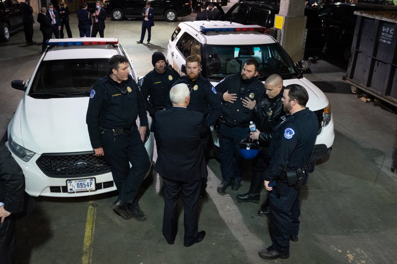 Thank you to the incredible Capitol Hill Police Officers and every Law Enforcement Officer for keeping us safe today. Thanks to your service, the Capitol was secured and we are truly grateful.