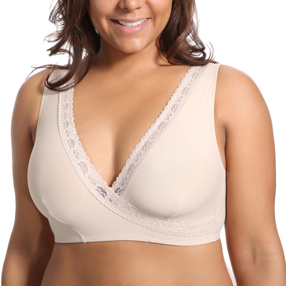#ohsopretty Plus Size Soft Cup Wirefree Bra kalonlingerie.com/plus-size-soft…
