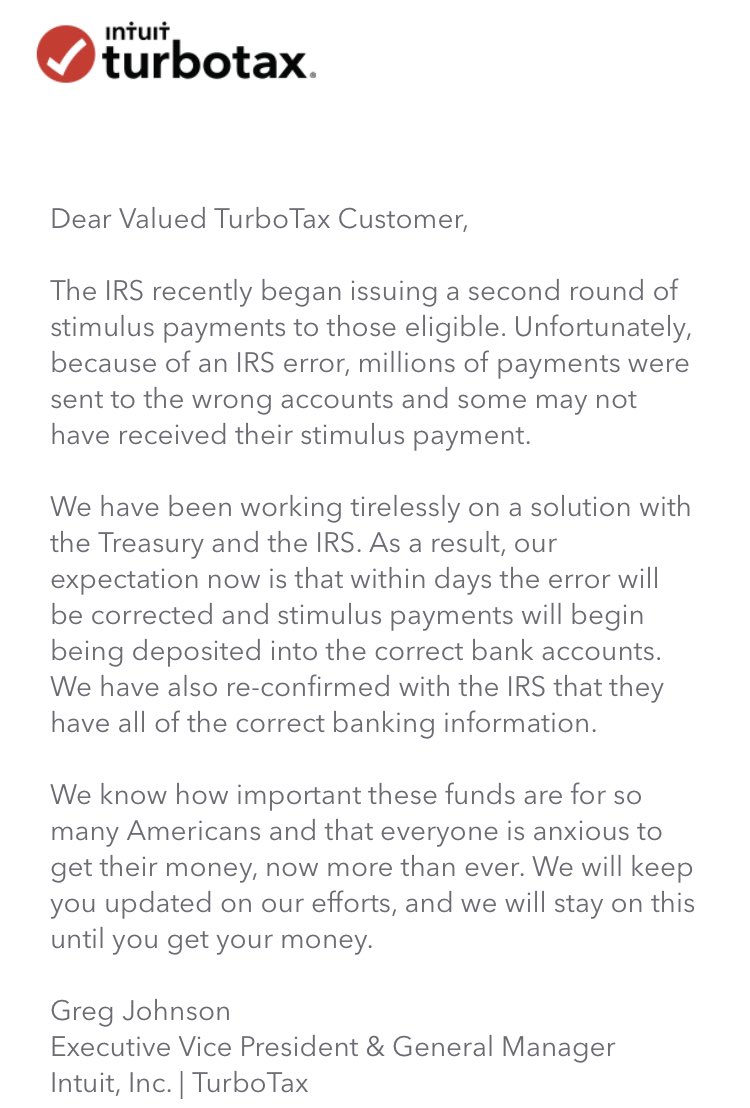 primedealer's tweet image. For all the talk I’ve heard of failed 2nd stimulus deposits, Turbo Tax just blasted this to their base. Looks like you can feed your babies, buy groceries, buy diapers, fix your cars soon. #secondstimulus #turbotax #no2ndstimulus