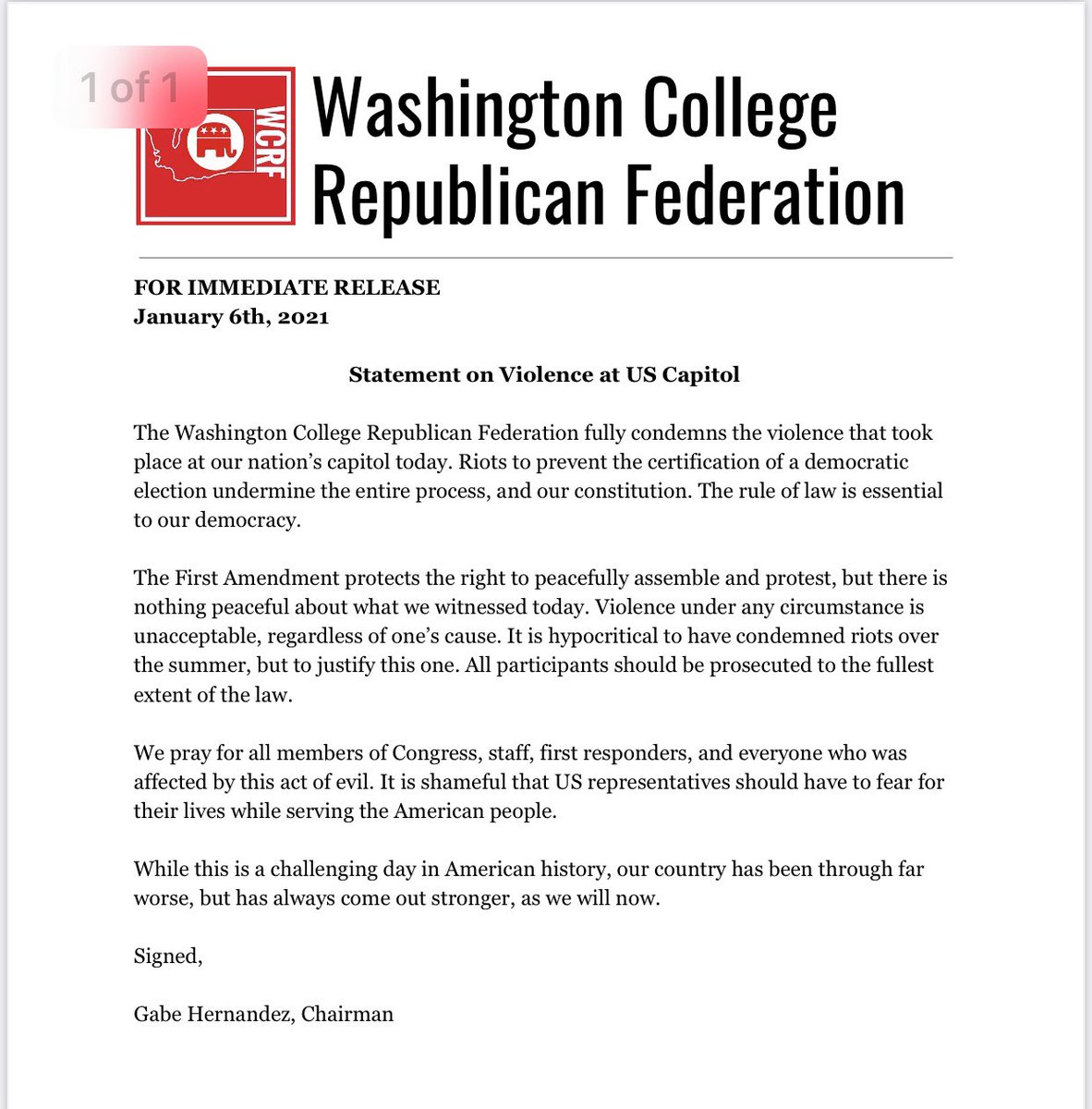 Washington College Republicans tweet media