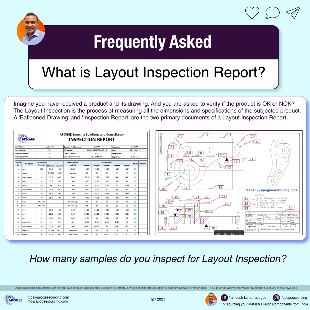 apogeesourcing's tweet photo. To verify a critical component or diagnose defect, you may need to perform a layout inspection. In regular production, it is a good practice to conduct the Layout Inspection on a fixed frequency.
Like this post, if this info is valuable.
#quality #inspection #manufacturing https://t.co/N6aw1sksie