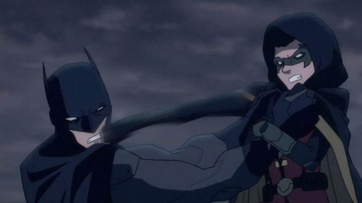 "Batman vs. Robin" (2015) gives Bruce his biggest parenting challenge yet as Damian goes through a murderous vengeance phase. The siege of Wayne Manor by the Court of Owls is one of the best action setpieces in the  #DC animated universe.