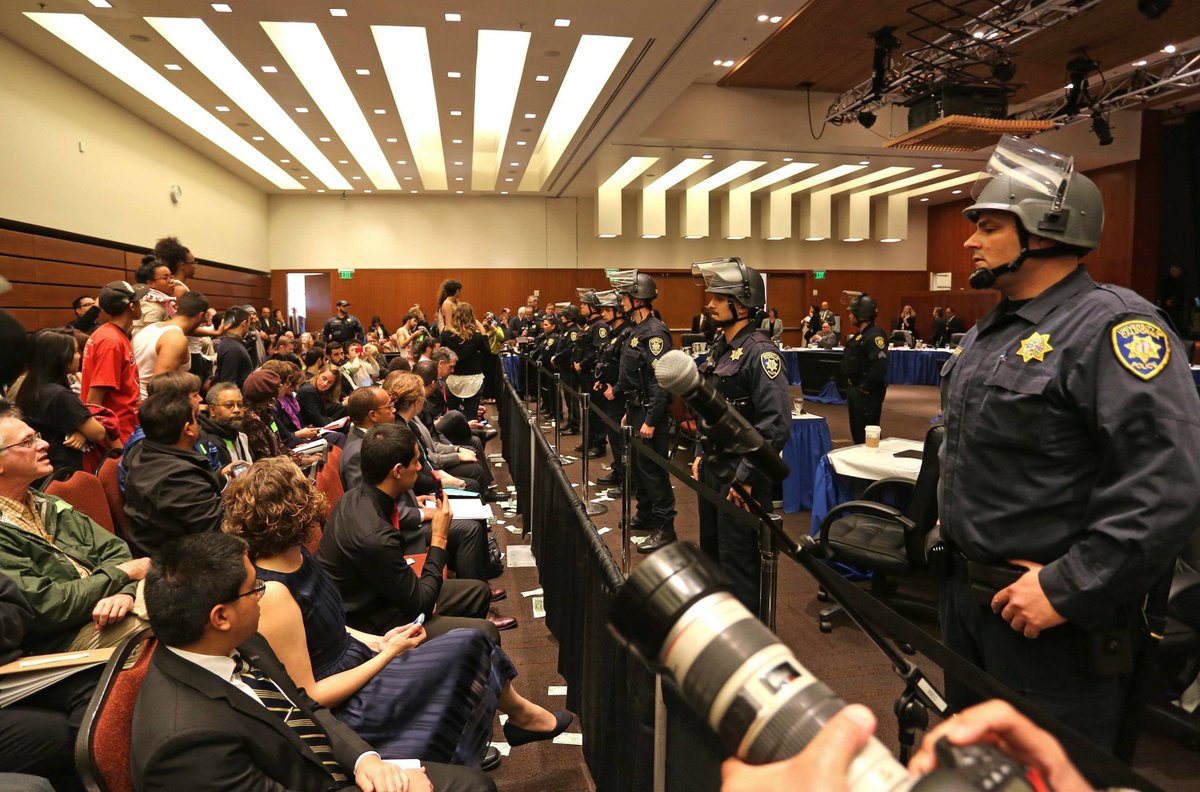 A University of California Board of Regents meeting to raise tuition