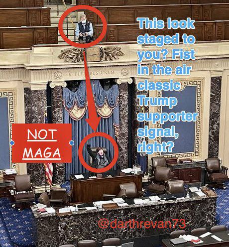 10/ already QAnon are analyzing images and videos from today to disprove that these were QAnon followers in the capitol. Rather this is a false flag, it is staged, they are returning to typical consprisyc theory roots