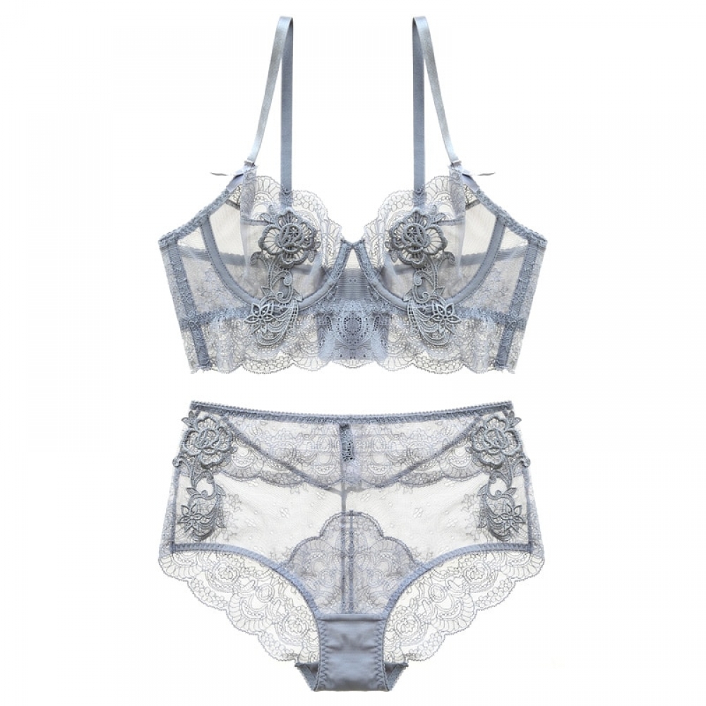 #lingerie Transparent Lingerie Set with High Waisted Panties kalonlingerie.com/transparent-li…