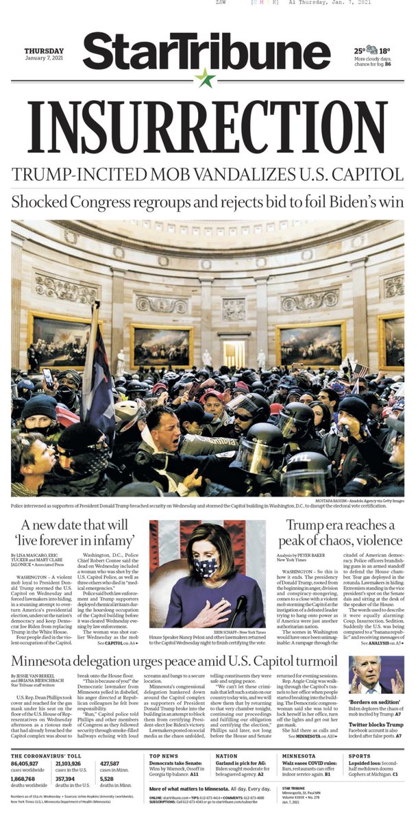 The cover of tomorrow's  @StarTribune 6/