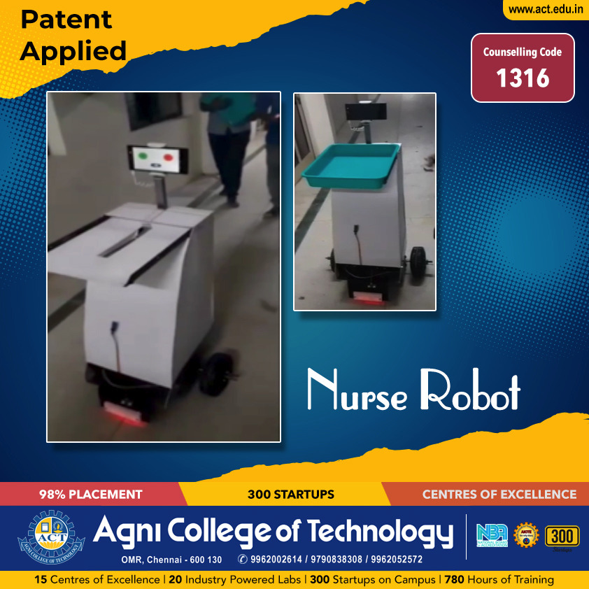 IgniteAgni's tweet image. Yet another beneficial invention rendered to the society by the student engineers of Agni College of Technology and team Garuda Aerospace Pvt. Ltd.  #Nurserobot #dronetechnology #webinar