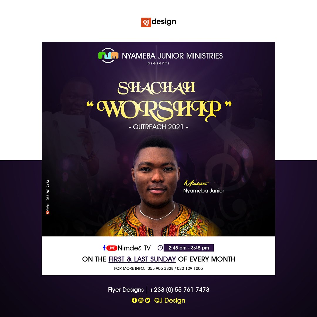 #graphicdesigndaily #freelancer #freelancerlife #graphicdesignwork #churchflyer #GhanaPolitics #music #worshipper #worship #shachah #ministry #GodisGreat #GodourProvider #wahalafor Ghana