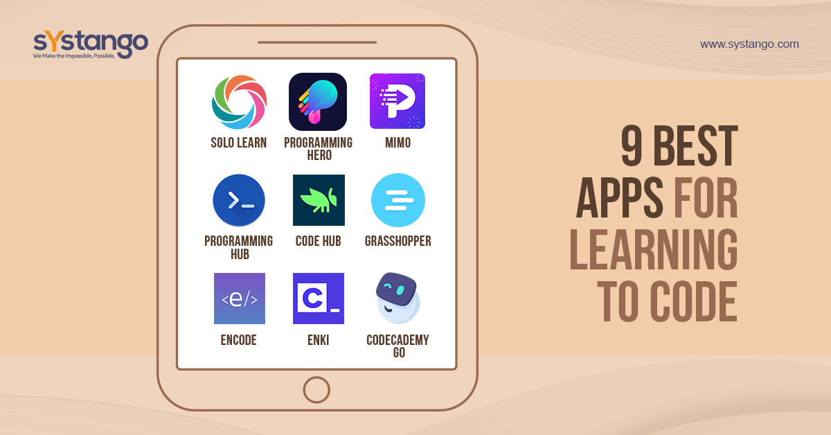 Systango's tweet photo. 9 best apps to learn and practice coding. Which one do you use? 💻⁣

#coding #bestapps #learncode #learncoding #coding #practicecoding # #python #programming #javascript #css #html #php https://t.co/WuDGrXs0jf