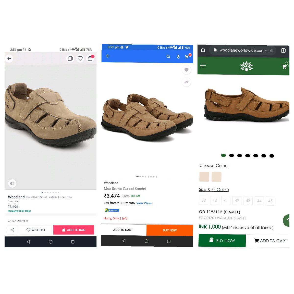 SukhdevSRathour's tweet photo. @myntra @flipkart @Woodland I didn't understand why there are so much differences in MRP of the same product. Woodland official website MRP of the Product is 1000₹ only.
जागो ग्राहक जागो https://t.co/NYybEOtANo