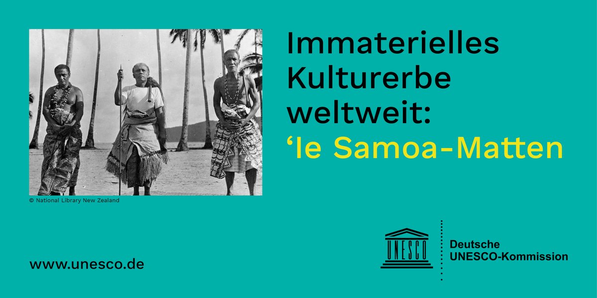 unesco_de's tweet photo. 'Ie Samoa – das ist die Bezeichnung für fein gewebte #Matten aus den Blättern von #Schraubenbäumen. Die aufwendig verarbeiteten Matten werden in #Samoa bei Festen präsentiert und getauscht. Seit 2019 zählen sie zum Immateriellen #Kulturerbe @UNESCO.
ℹ️ https://t.co/5Z0jTVfq6k https://t.co/yF0pfdZTE9
