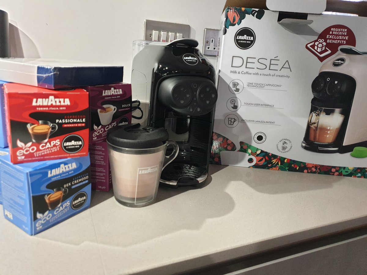 LforLaura's tweet photo. Buongiorno @LavazzaUK - happy Thursday to me, love, me. Arrividerci Nespresso 👋 https://t.co/I7qTHEjMhg