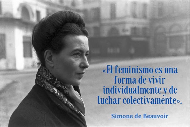 InstMujeres's tweet photo. #TalDíaComoHoy de 1908 nacía la filósofa Simone de Beauvoir, autora de ‘El segundo sexo’, obra clave del pensamiento feminista. https://t.co/Zo4z7mrRQk
