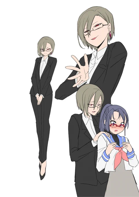 前に考えた悪の女幹部キャラなんですけど、やっぱり巨乳のほうが素直にシコれるな～と思ったので巨乳に描き直していこうかなあと 