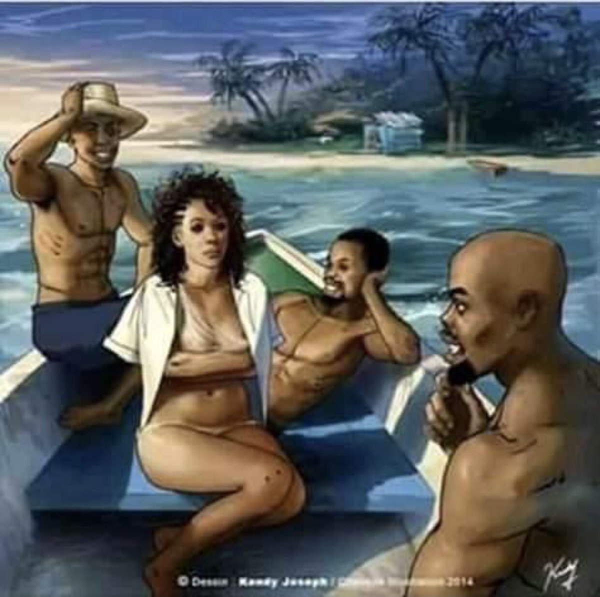 They quickly rushed to her and lifted her on to their fishing boat. As they were taking her back to their home ,they marveled at her beauty