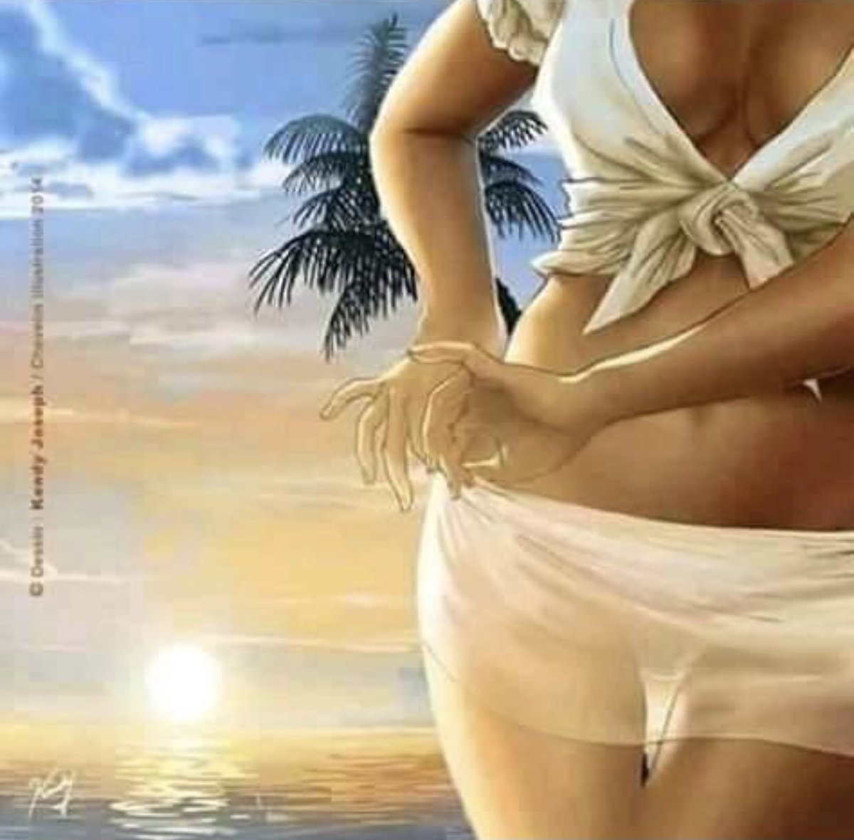 She then fixed her skimpy dress properly and climbed a coconut tree as the guys marvel at her beauty and climbing skills.