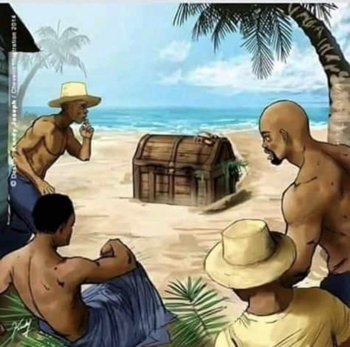 Not Afro of the waves of the sea ,the monster walks deeper into the sea  .Daybreak, the fishermen found a huge box  in their midst,even as they wonder where it came from 