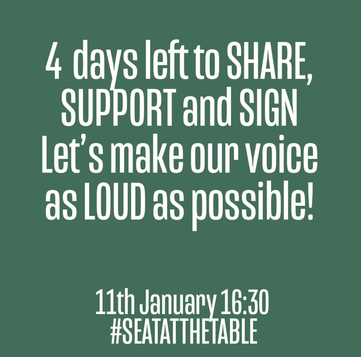 Seat at the Table (@seatat_thetable) on Twitter photo Still so many exciting voices to share and so much potential progress for the petition. Please keep sharing, supporting and signing! Reach out again to your personal and professional networks - we can do this together! Thank you! #seatatthetable petition.parliament.uk/petitions/5522… Still so many exciting voices to share and so much potential progress for the petition. Please keep sharing, supporting and signing! Reach out again to your personal and professional networks - we can do this together! Thank you! #seatatthetable petition.parliament.uk/petitions/5522…